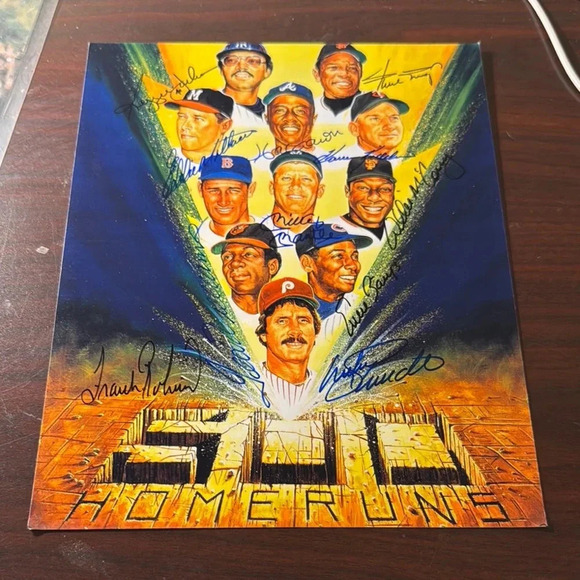 500 Home Runs Signed Poster - Picture 1 of 1